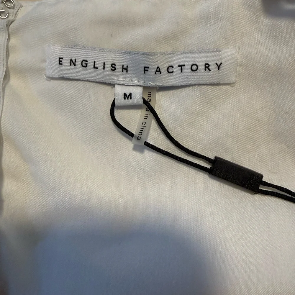 ENGLISH FACTORY Let's Go To Town White Multi Ladder Lace Dress Medium - Picture 7 of 8